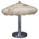 Czechoslovak Art Deco chrome table lamp with marbled glass, 1930s