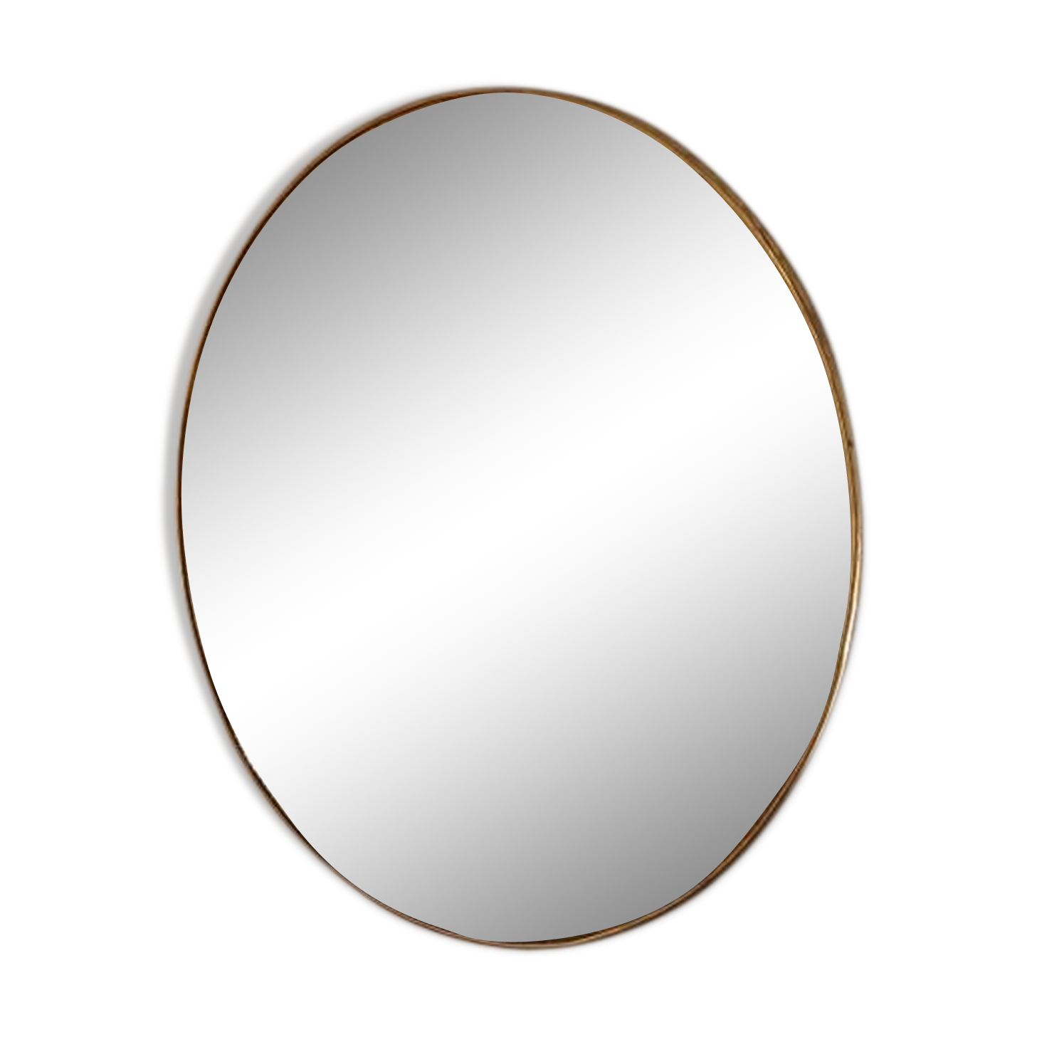 Brass round mirror 100cm