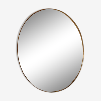 Miroir rond en laiton 100cm