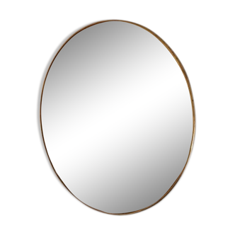 Brass round mirror 100cm
