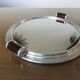 Round aluminum mirror top with wooden handles 40s 50s