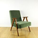 Classic green olive structural armchair like Chierowski