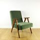 Classic green olive structural armchair like Chierowski