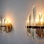 Pair of Venini glass wall lamps, Italy, 1970