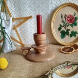 Hand candle holder in sandstone vintage cellar rat