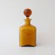 Vintage Mustard Opaline Glass Bottle from Marinha Grande, 1960's