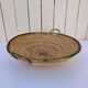 Rattan and brass basket in the style of Gabriella Crespi.