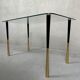 Vintage side table glass and metal
