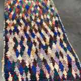 Berber rug Boucherouite, unique handcrafted piece