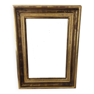 Patinated and worn 24 carat free-sheet gold frame