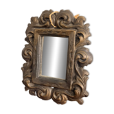Miroir Cadre Terre Cuite Patine Bronze Rocaille Volutes Style Louis XV