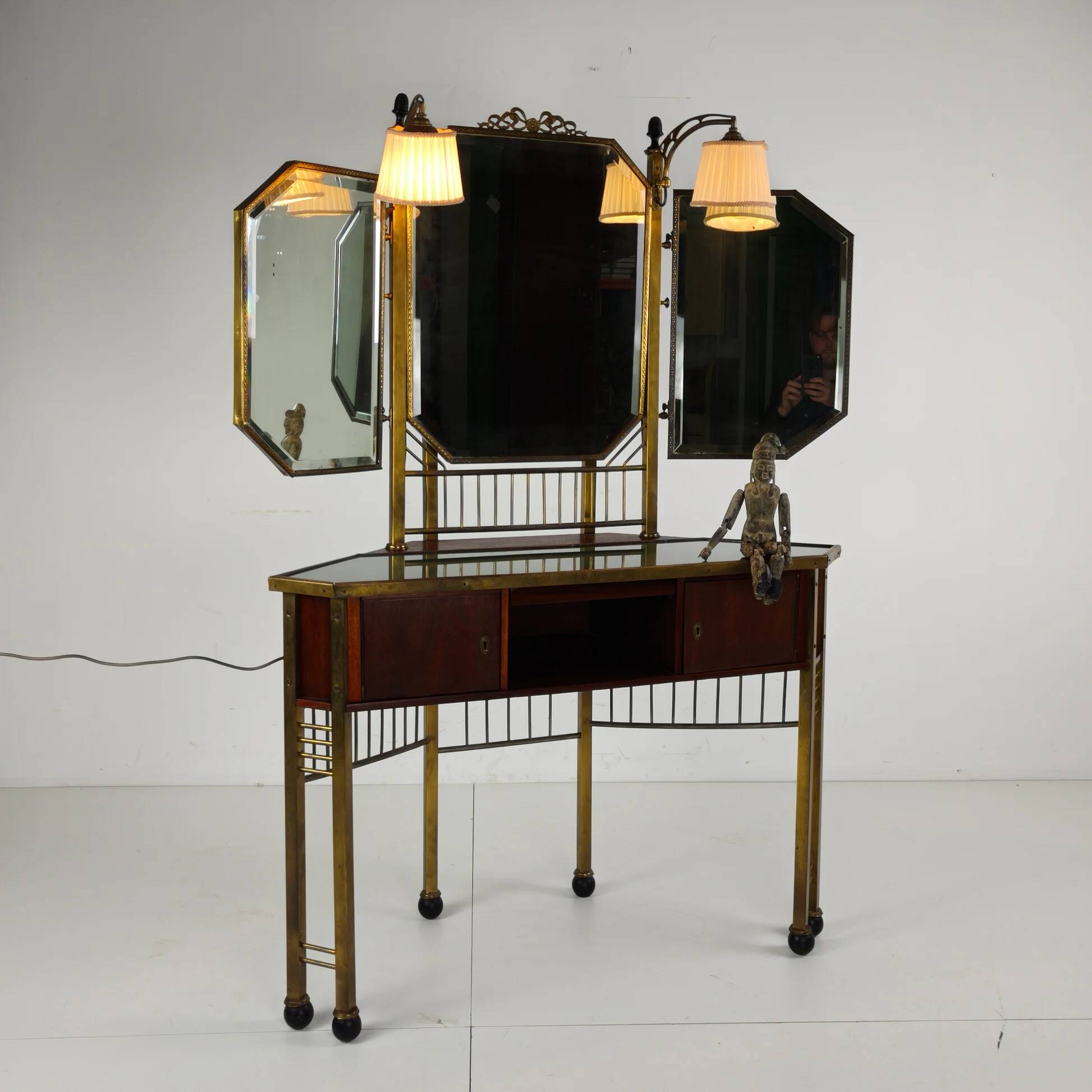 Antique French brass dressing table - 1930