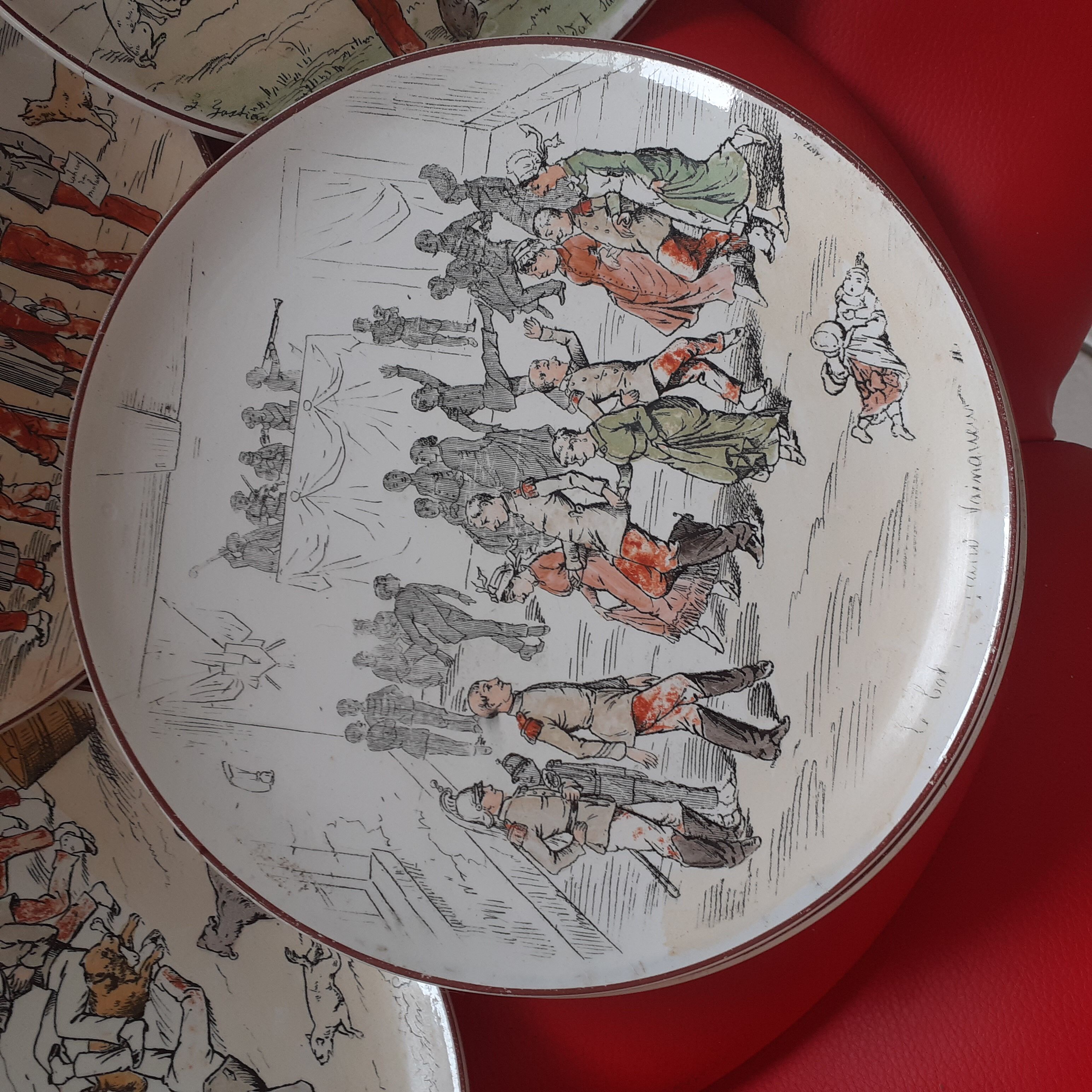 6 Terre de Fer Choisy plates