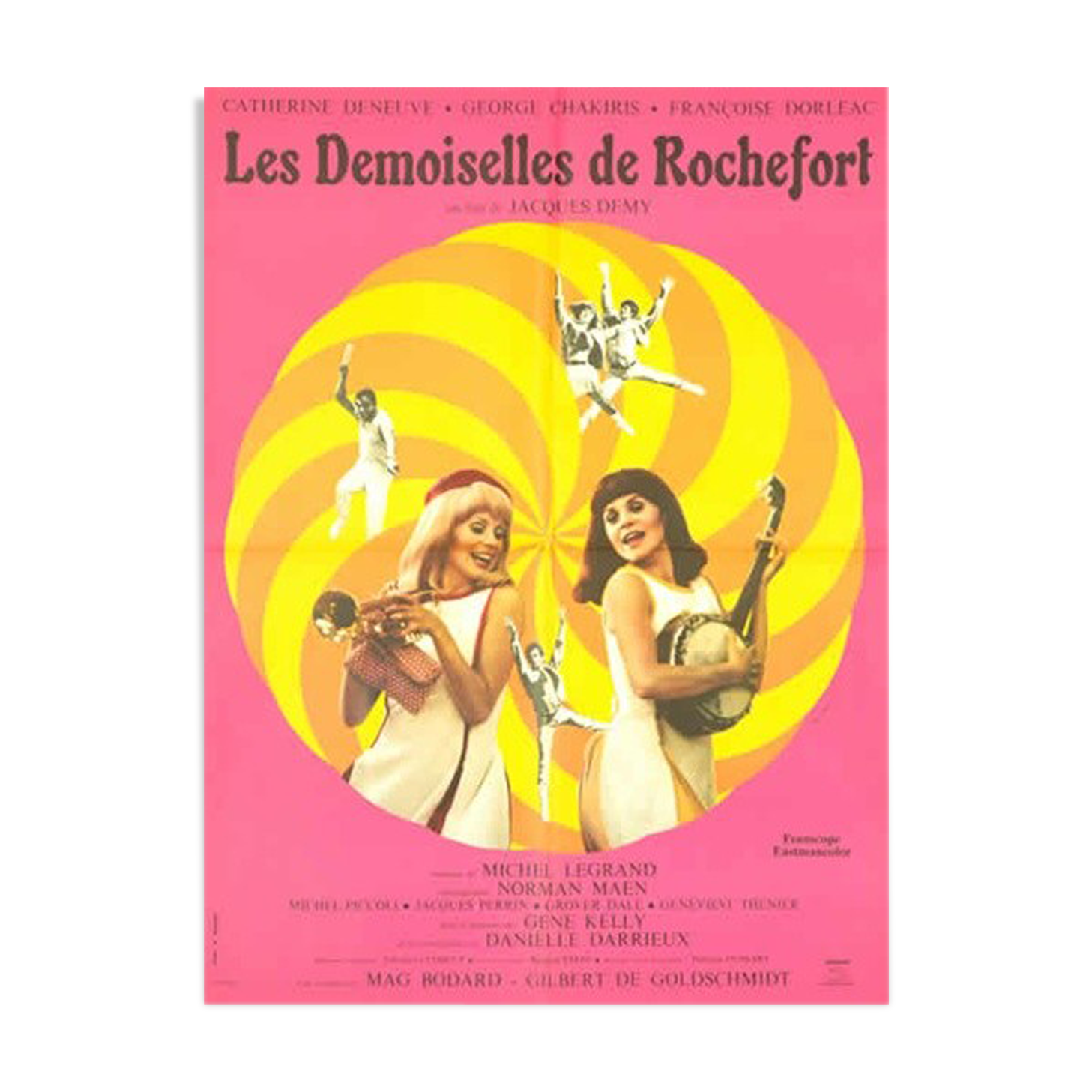 Original poster 1967 the damsels of Rochefort Jacques Demy C Deneuve vintage