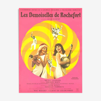 Original poster 1967 the damsels of Rochefort Jacques Demy C Deneuve vintage