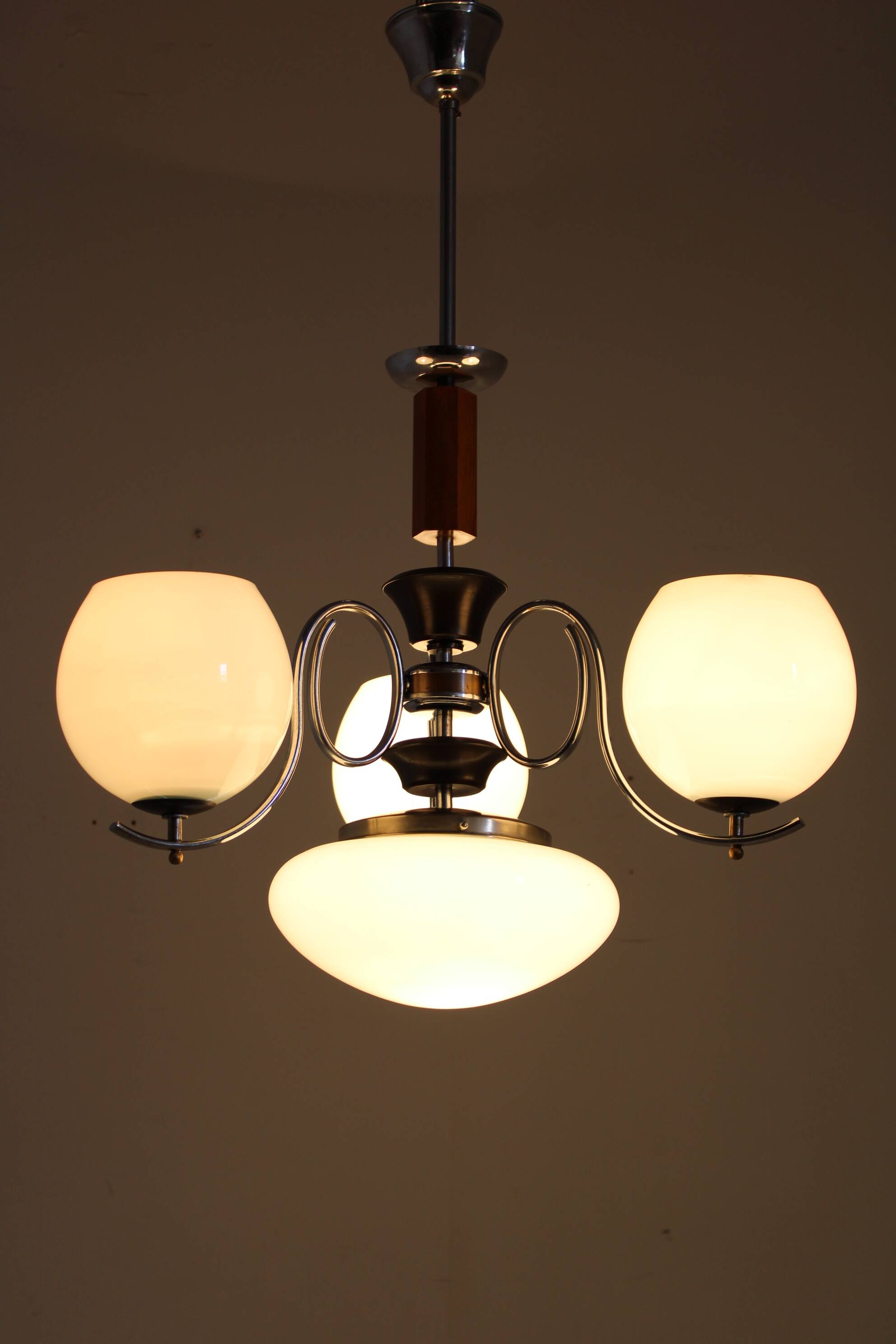 1930s Art Deco Chandelier ,Czechoslovakia