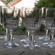 Set of 6 antique glass port glasses or aperitif Mirabeau style