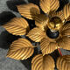 Applique baladeuse florale Masca dorée — Italie, années 70