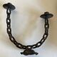 Brutalist beaten iron chain bougeoir 1970