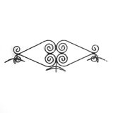 Twisted wrought iron wall coat rack with three hooks