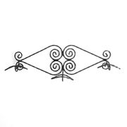 Twisted wrought iron wall coat rack with three hooks