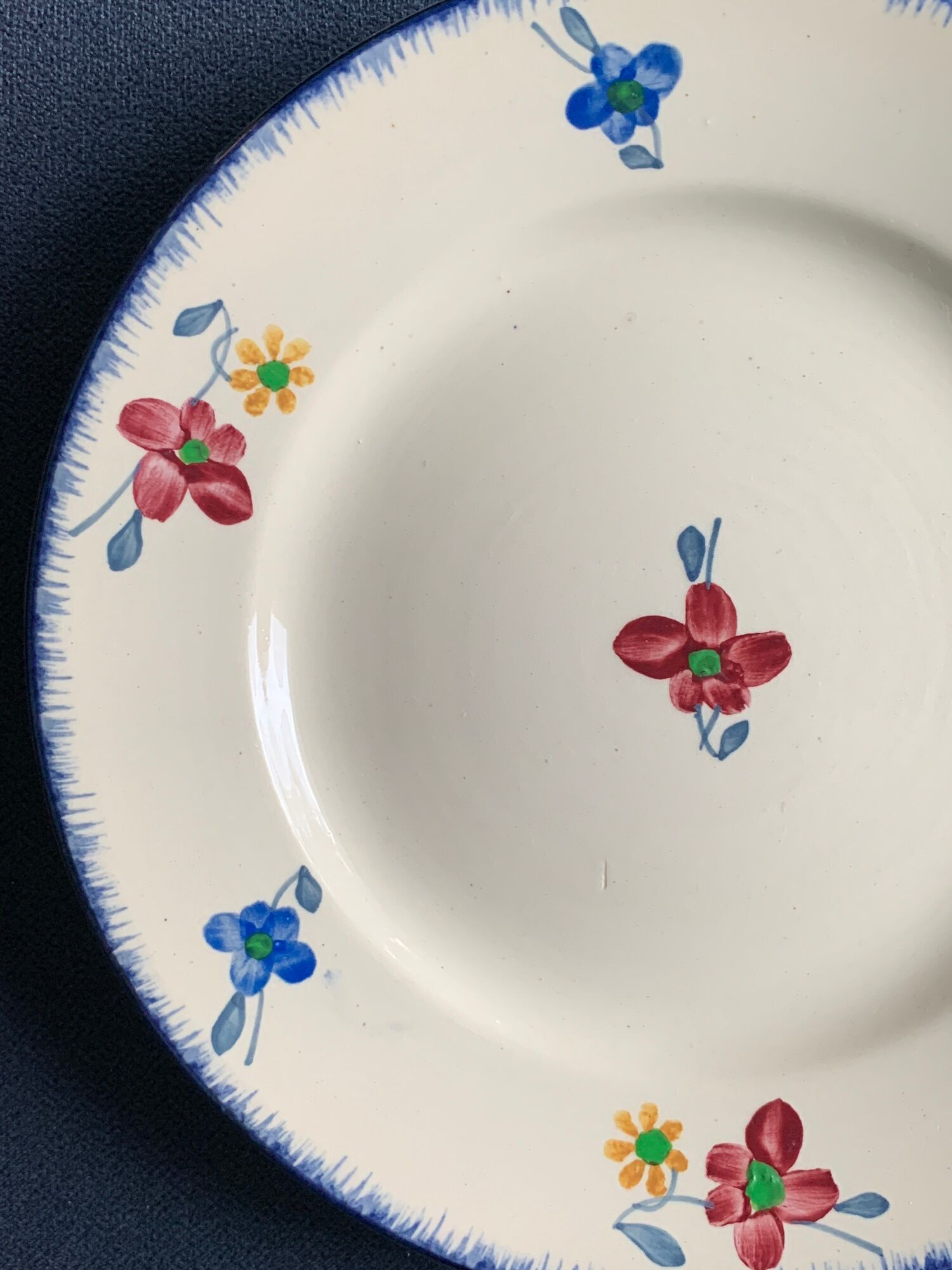 Dessert service 12 plates and 1 dish Mary Lou Digoin Sarreguemines