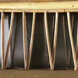 Rattan wall shelf
