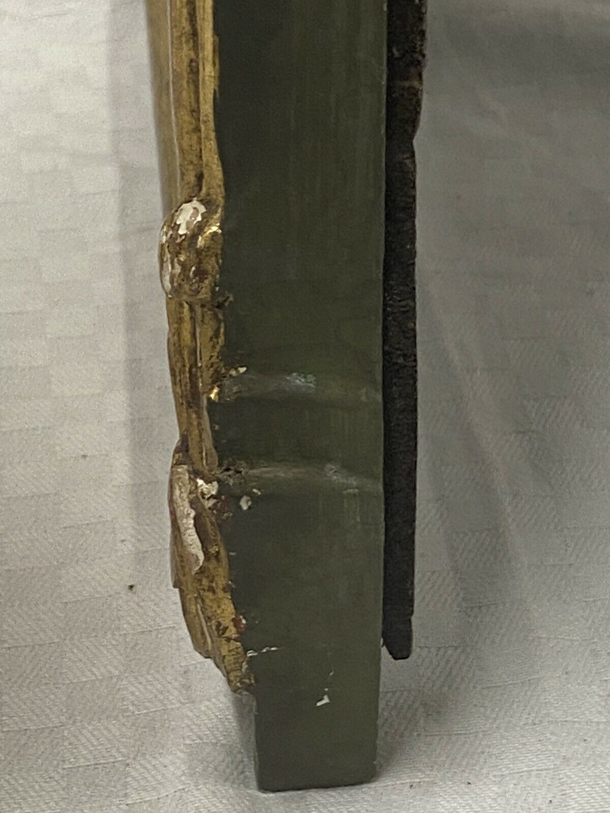 Wooden mirror and gilded stucco decoration palmette era Louis XV 18th 31x45cm