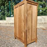 Old small vintage oak 1-door cabinet