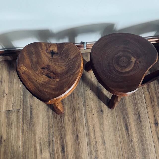 Set of 4 low stools