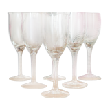 Six verres à liqueur années 40 verres anciens en cristal