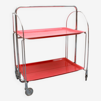 1970s trolley Dinett in red orange