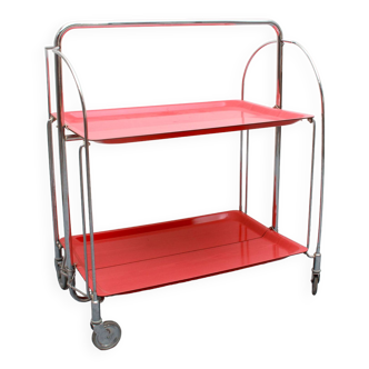 1970s trolley Dinett in red orange