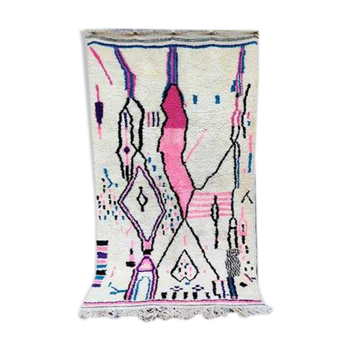 Azilal Berber Carpet Pink 135x240 cm