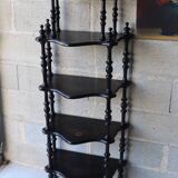 Antique black wood partition shelf in Napoleon style