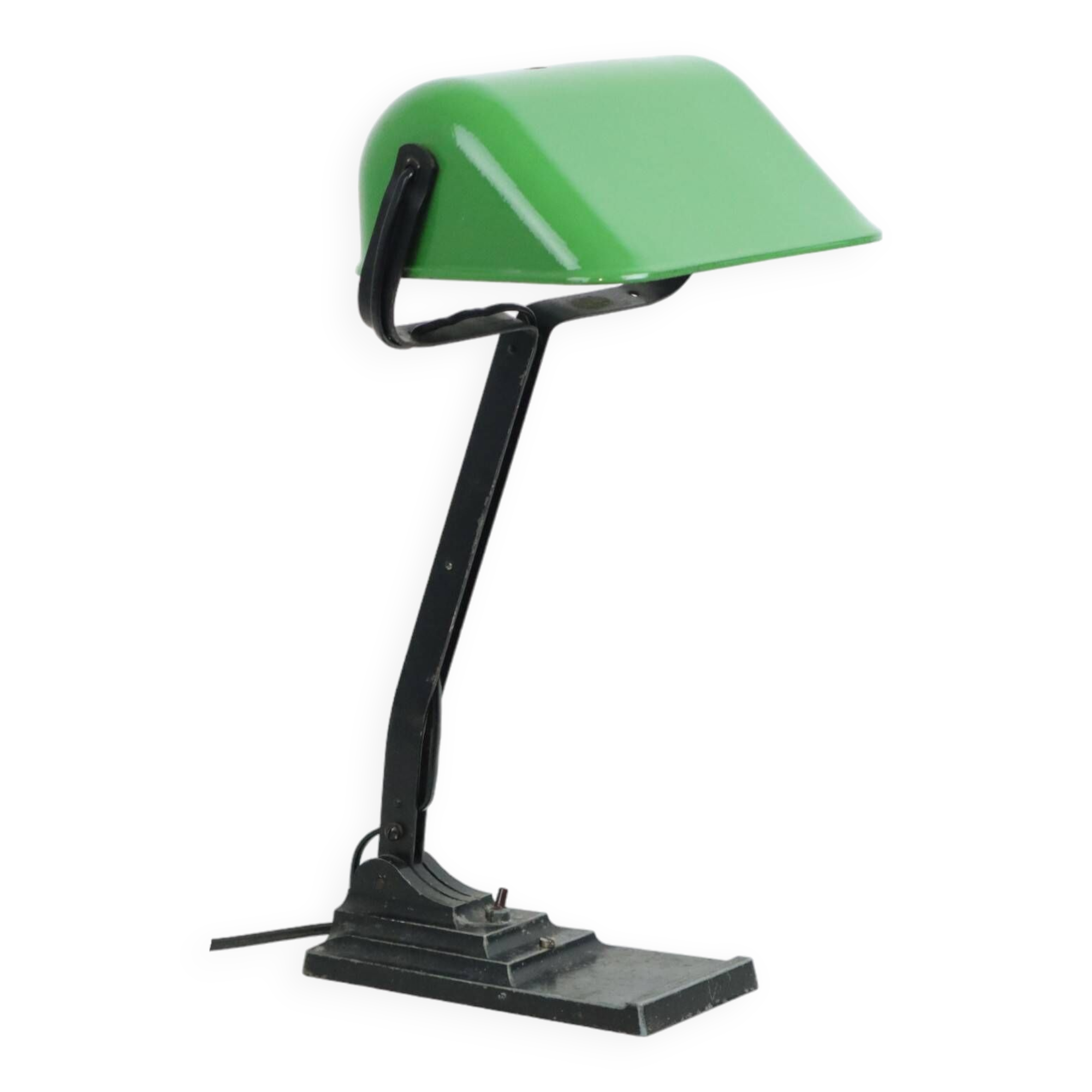 Art Deco Desk Lamp Notary Lamp Erpe Model 52 Enamel Shade Green