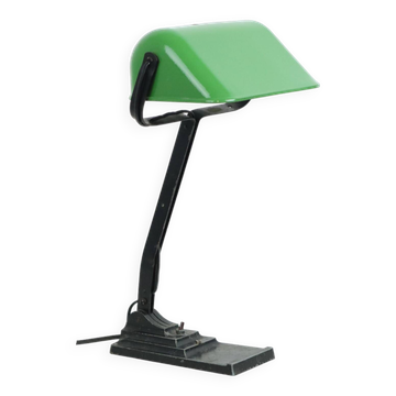 Art Deco Desk Lamp Notary Lamp Erpe Model 52 Enamel Shade Green