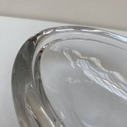 Large glass crystal ashtray by Art Vannes France