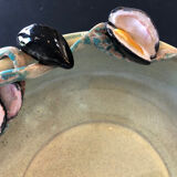 Paris ceramic dish with slip decoration, by Suzy Coste