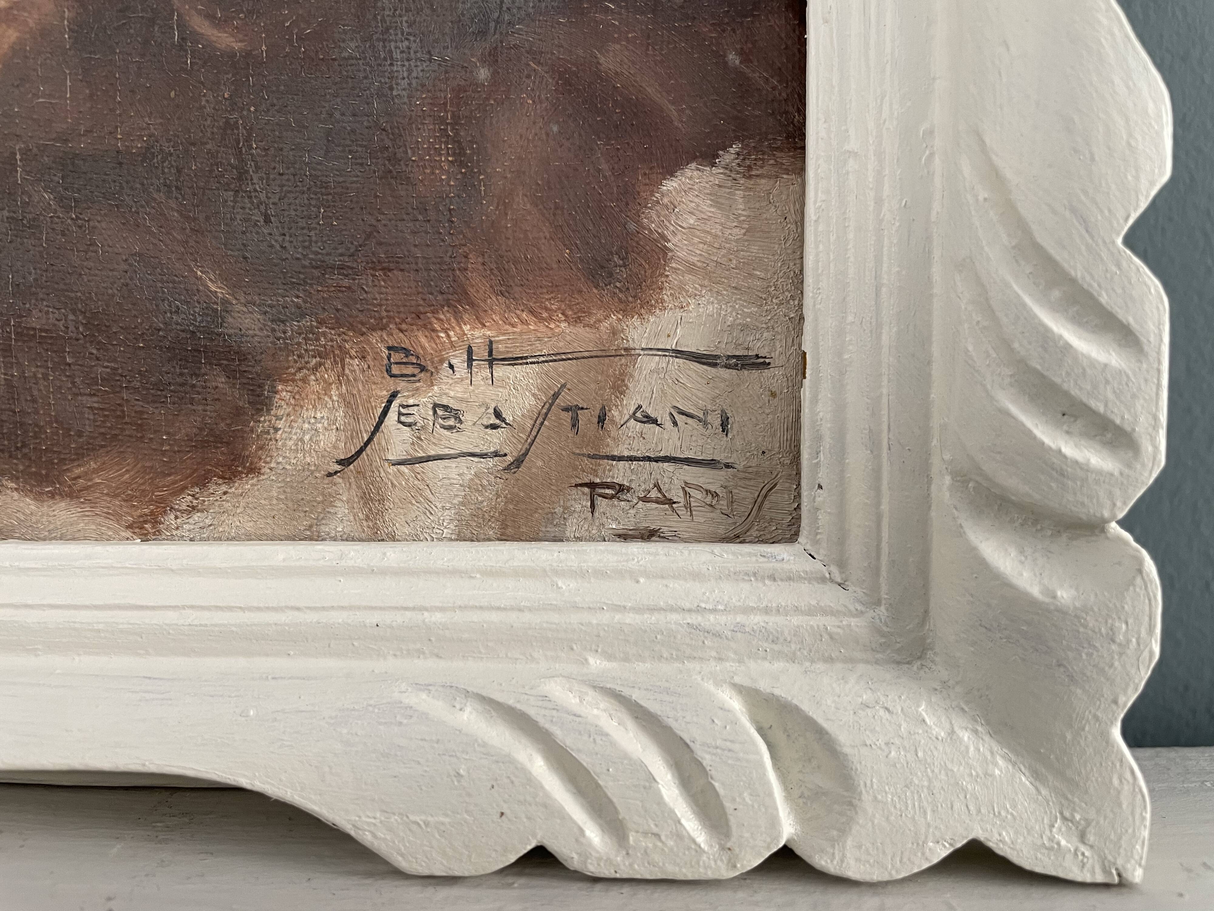 Antique Art Deco painting, circa 1930