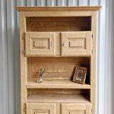 Solid oak display cabinet