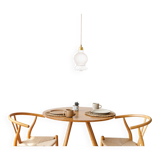 Pendant lamp from upcycled vintage glass lampshade