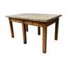 Oak work table with granite sheet