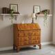 Antique walnut and walnut burl commode, poplar, Italy, 18th century.