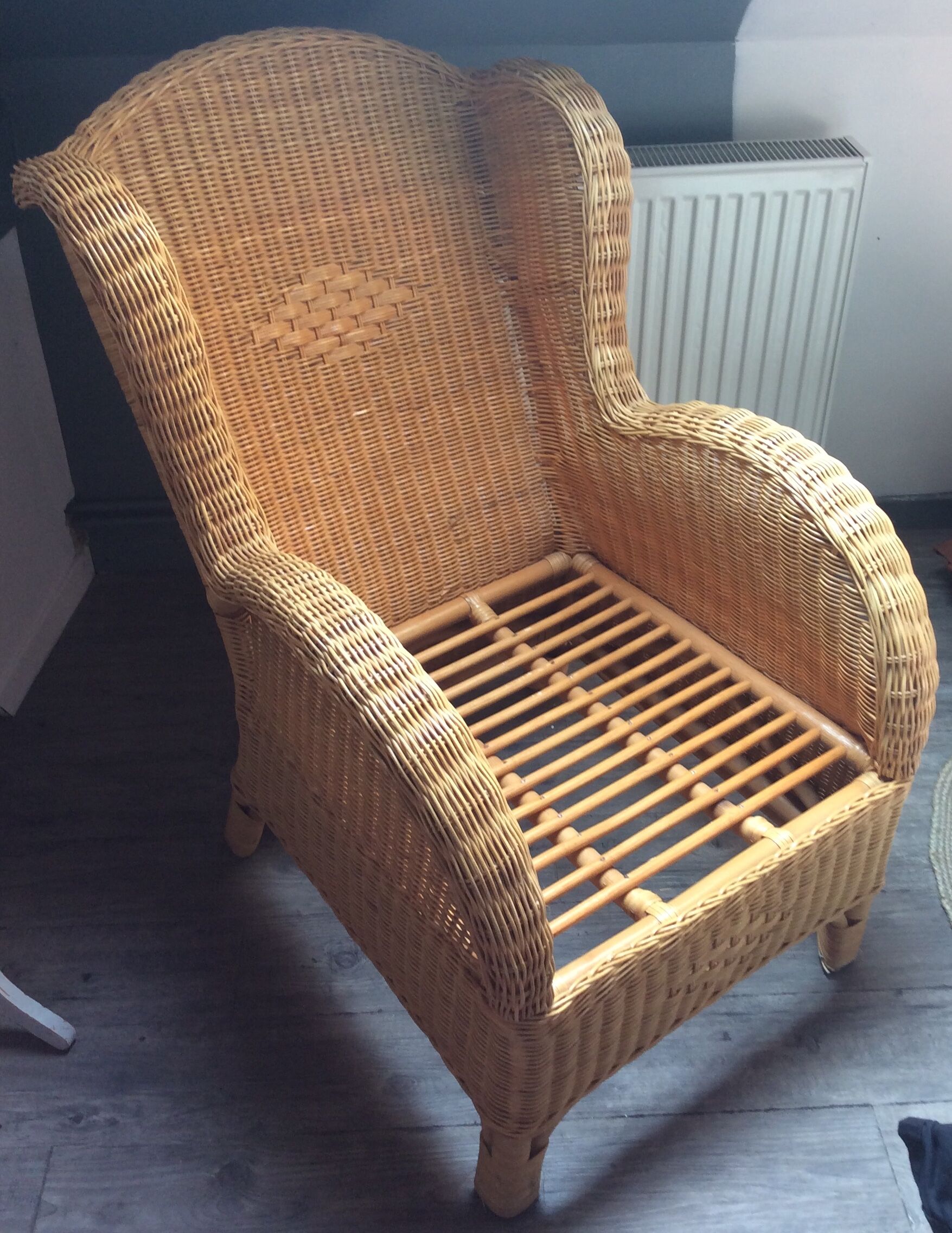 Fauteuil en rotin des années 60/70