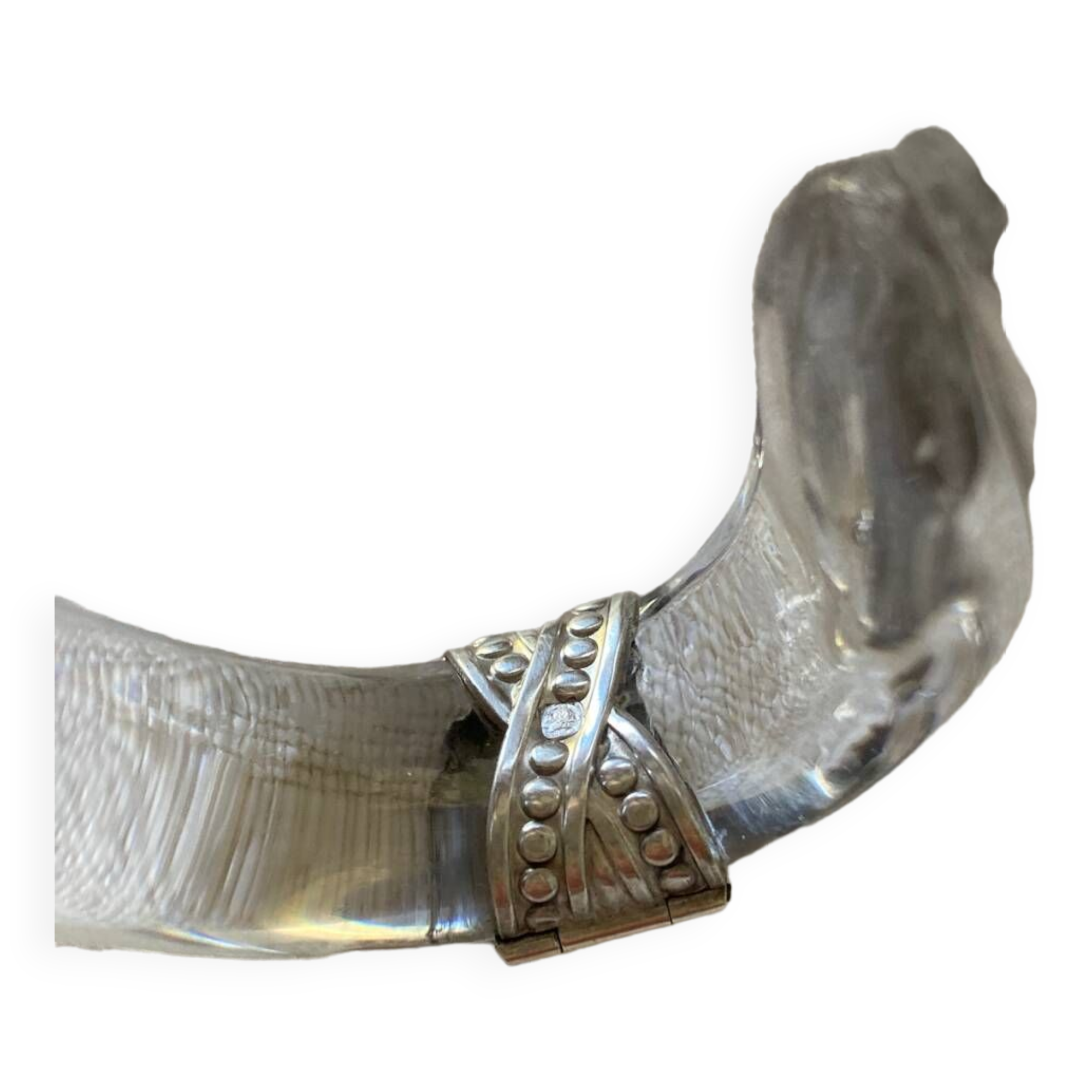 2 carafes en cristal et argent massif