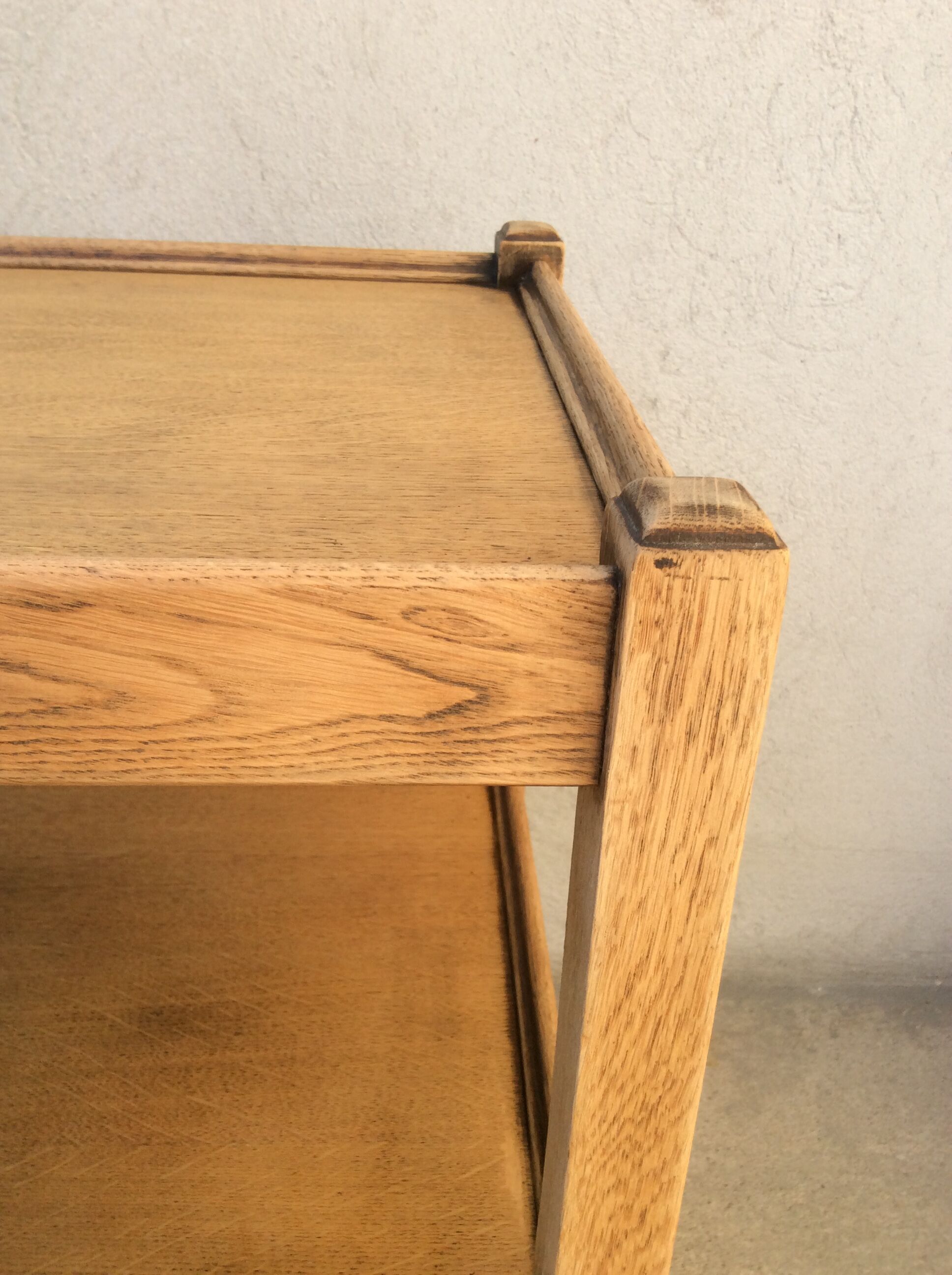 1950s wheeled oak dessert