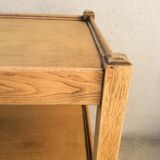 1950s wheeled oak dessert
