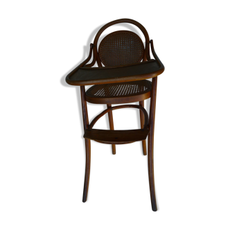 High chair of canned child, model early XXth Thonet