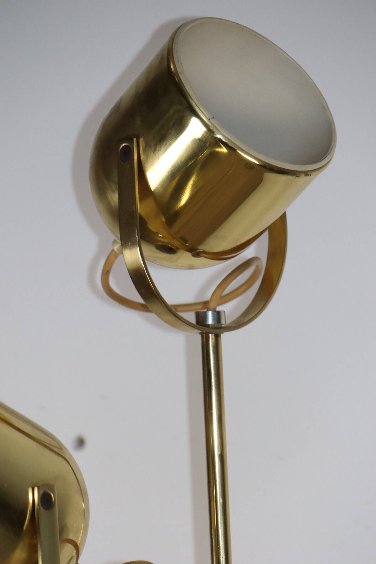 Vintage Goffredo Reggiani floor lamp in gold metal - 1970s